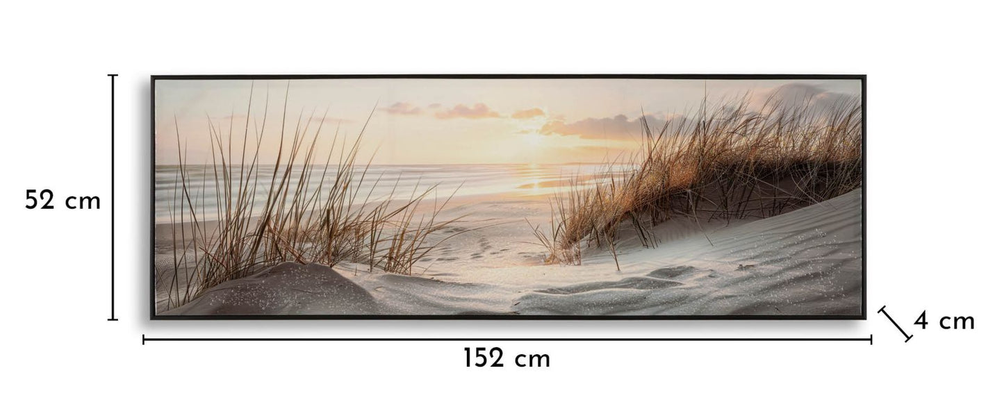 Schilderij On Canvas Beach Laquared With Frame -a- 152×4×52 cm