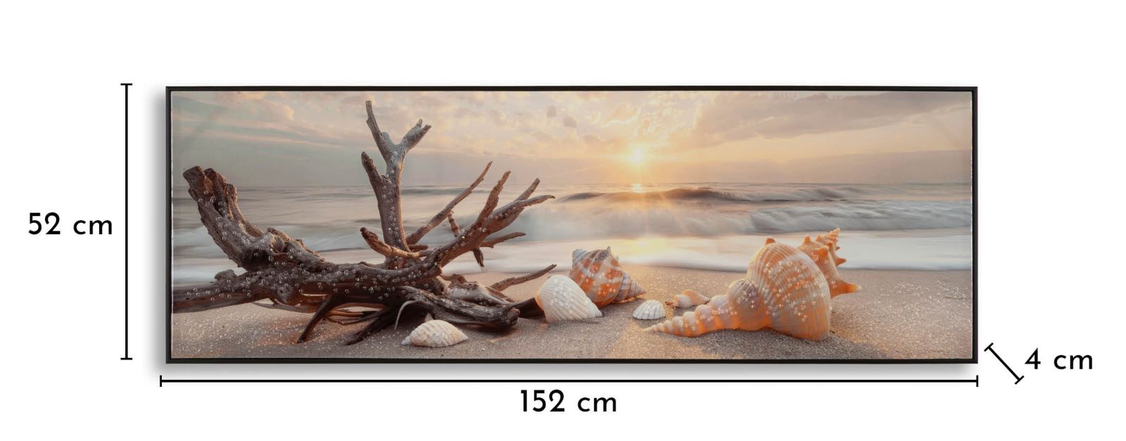 Schilderij On Canvas Beach Laquared With Frame -b- 152×4×52 cm
