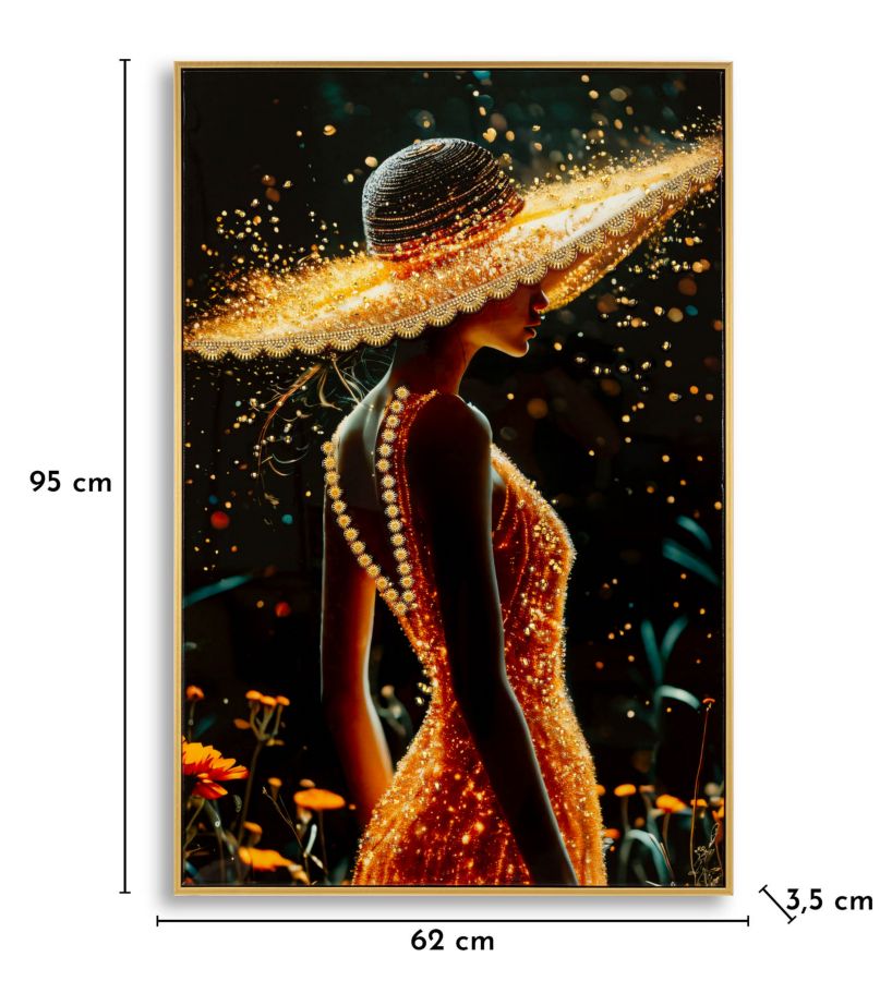 Schilderij On Canvas Illumy Laquared With Frame-a- 62×3,5×92 cm