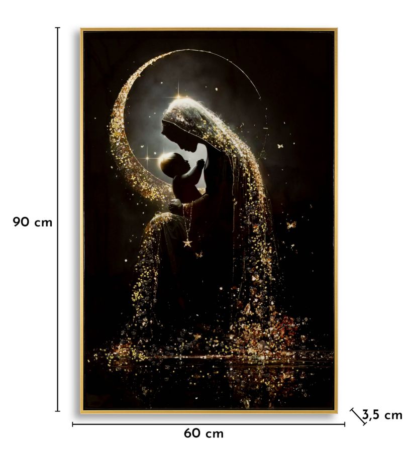 Schilderij On Canvas Maternity Laquared With Frame -a- 60×3,5×90 cm