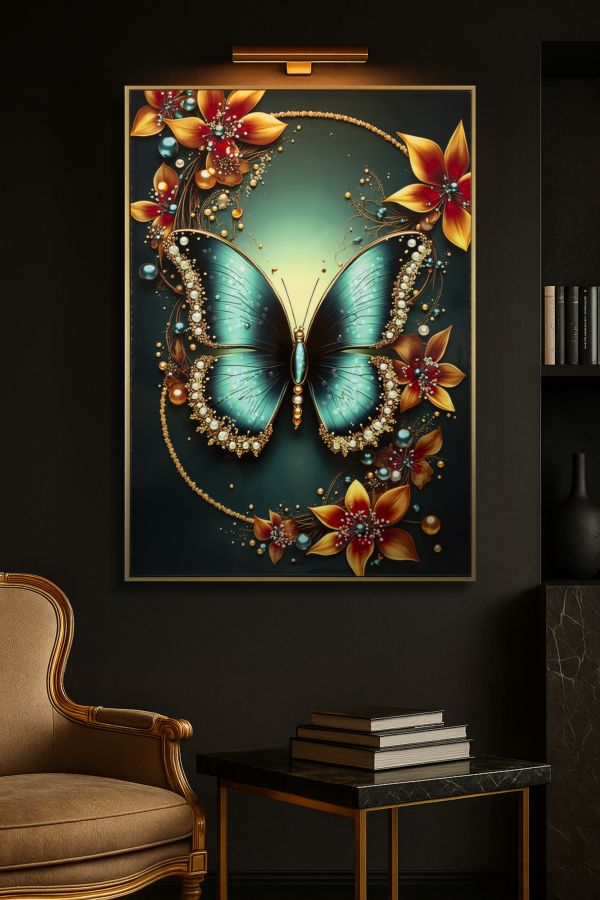 Schilderij On Canvas Butterfly Laquared With Frame-a- 70×4×100 cm