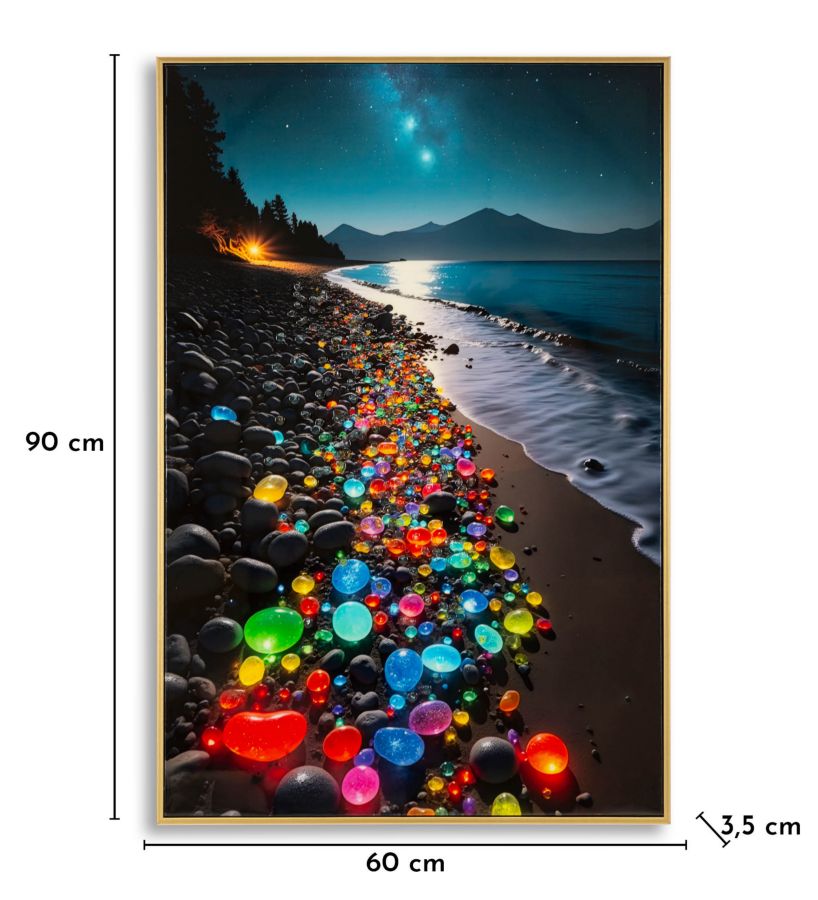 Schilderij On Canvas Colors Laquared With Frame -b- 60×3,5×90 cm