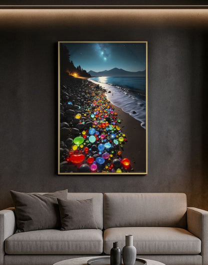 Schilderij On Canvas Colors Laquared With Frame -b- 60×3,5×90 cm
