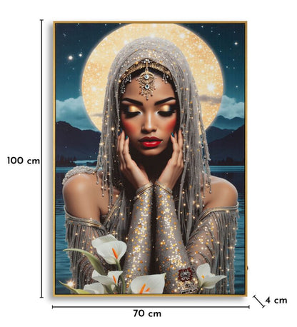 Schilderij On Canvas With Led Venus Laquared With Frame 70×4×100 cm