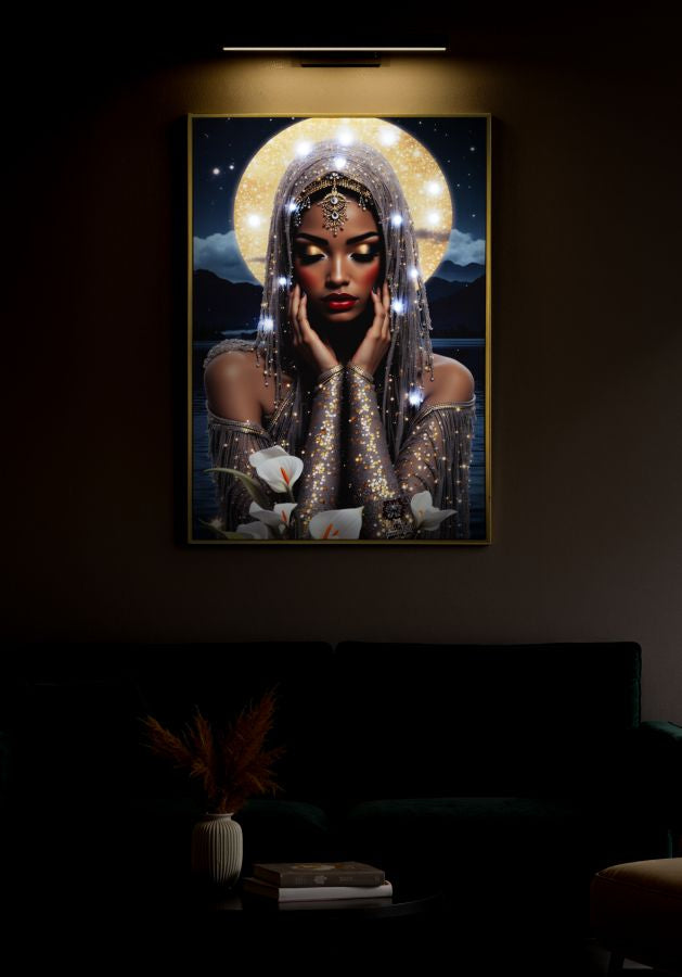 Schilderij On Canvas With Led Venus Laquared With Frame 70×4×100 cm