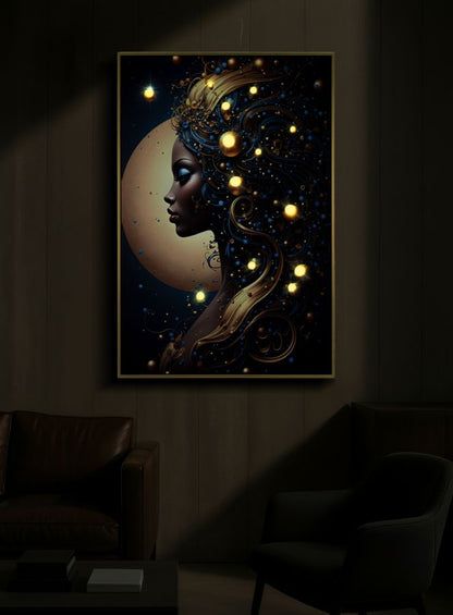 Schilderij On Canvas With Led Minerva Laquared With Frame -b- 60×3,5×90 cm