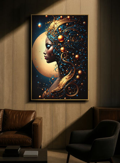 Schilderij On Canvas With Led Minerva Laquared With Frame -b- 60×3,5×90 cm