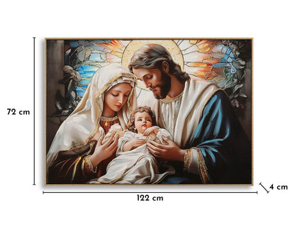 Schilderij On Canvas Nativity Laquared With Frame 102×4×72 cm