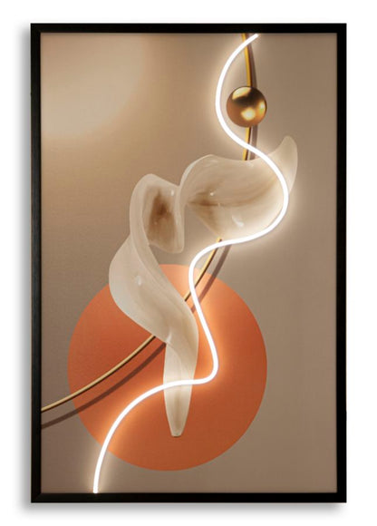 Schilderij On Canvas With Led Abstract -a- 80×4×120 cm