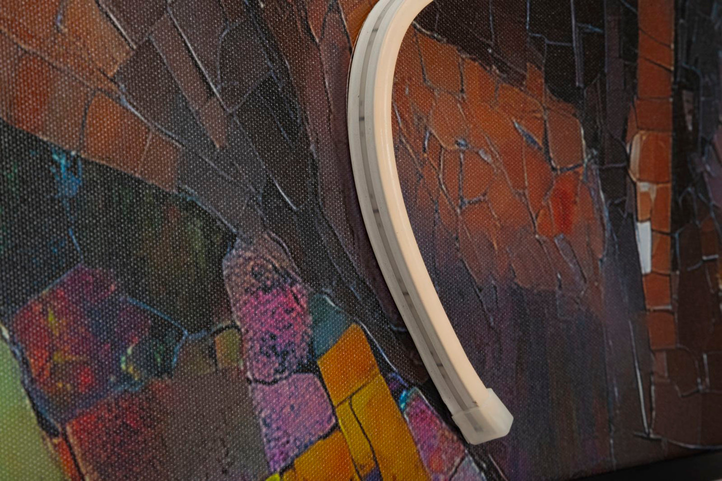 Schilderij On Canvas With Led Afro 60×3,5×90 cm