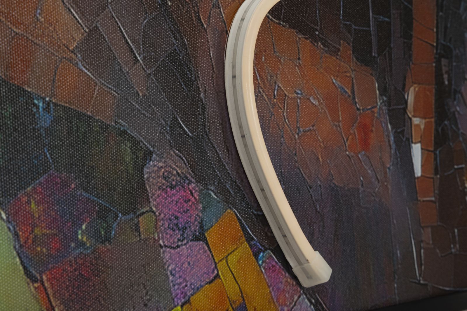 Schilderij On Canvas With Led Afro 60×3,5×90 cm