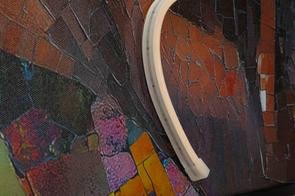 Schilderij On Canvas With Led Afro 60×3,5×90 cm