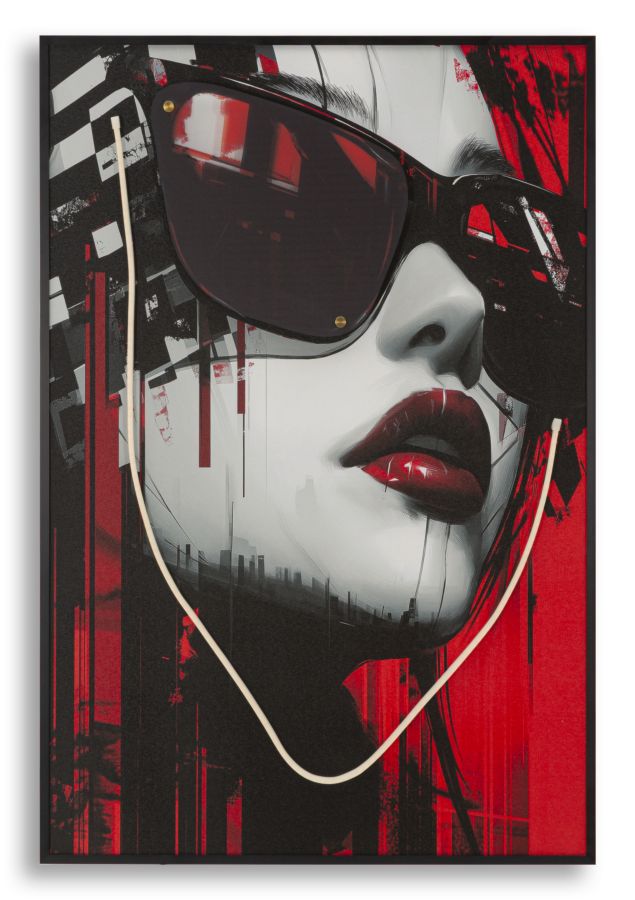 Schilderij On Canvas With Led Psyco -a- 60×3,5×90 cm