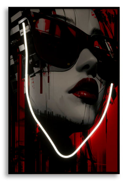 Schilderij On Canvas With Led Psyco -a- 60×3,5×90 cm