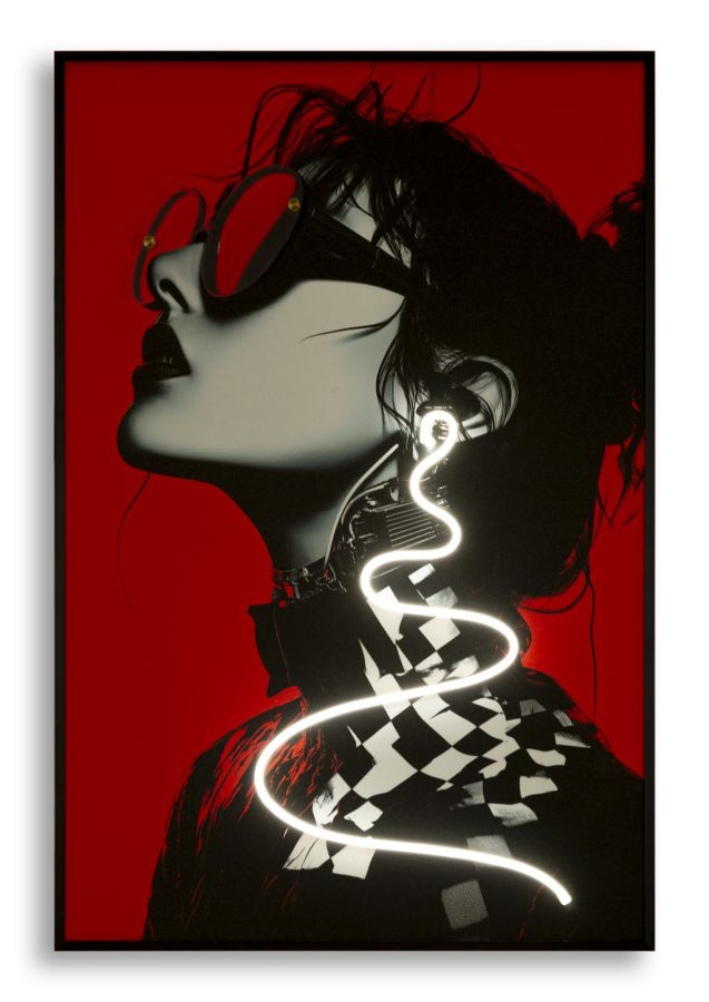 Schilderij On Canvas With Led Psyco -b- 60×3,5×90 cm