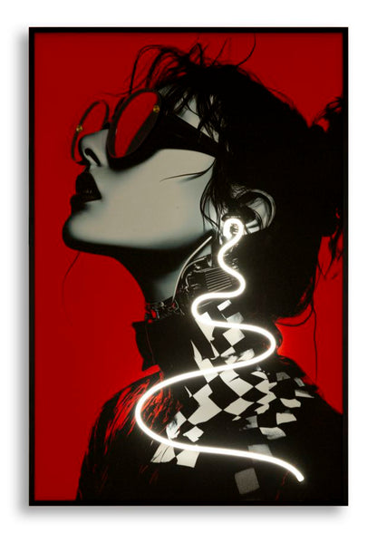 Schilderij On Canvas With Led Psyco -b- 60×3,5×90 cm
