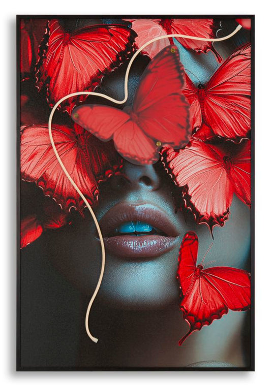 Schilderij On Canvas With Led Butterflies 60×3,5×90 cm