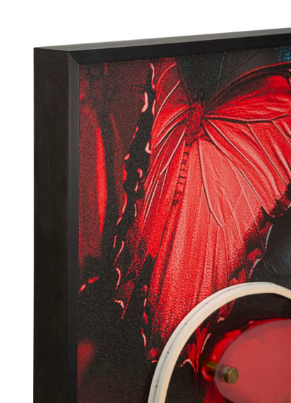Schilderij On Canvas With Led Butterflies 60×3,5×90 cm