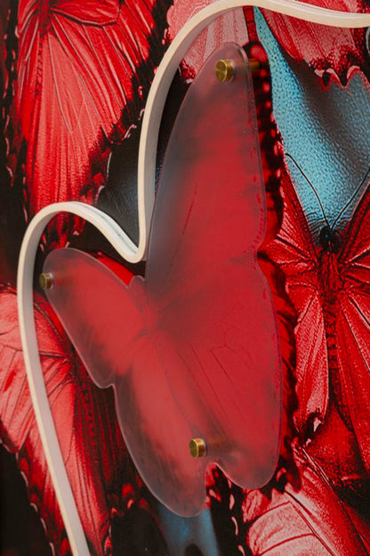 Schilderij On Canvas With Led Butterflies 60×3,5×90 cm