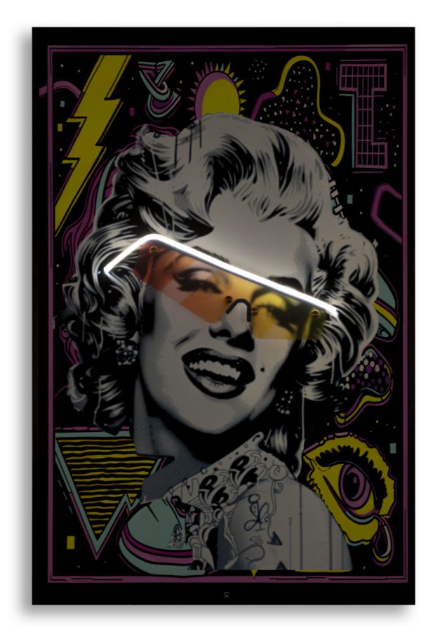 Schilderij On Canvas With Led Marilin 60×3,5×90 cm