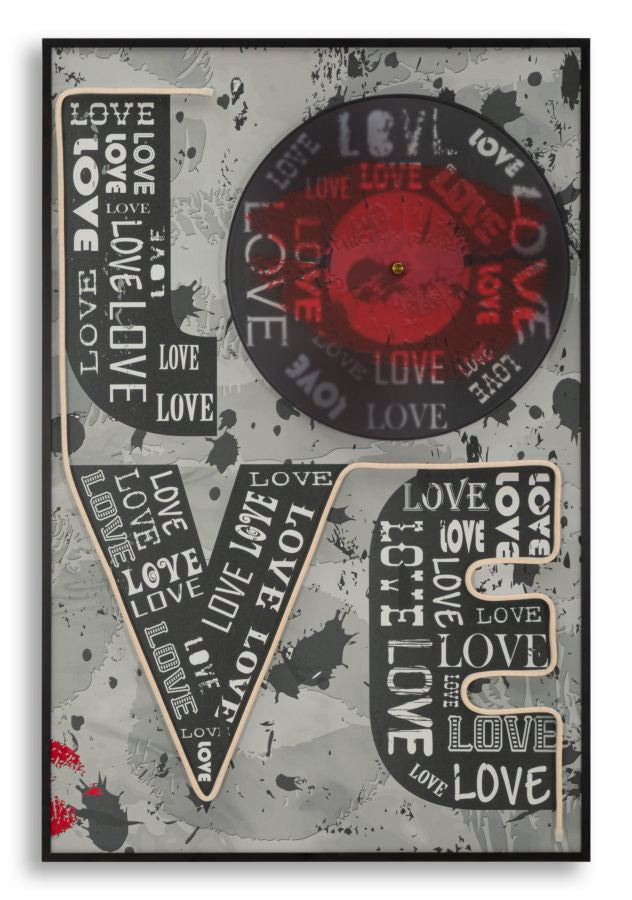 Schilderij On Canvas With Led Love 60×3,5×90 cm