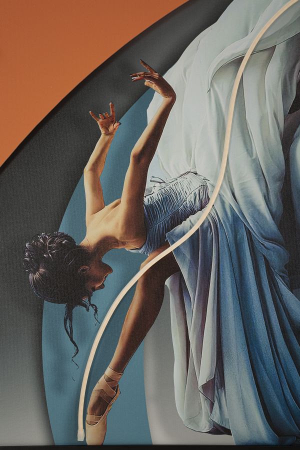 Schilderij On Canvas With Led Dancer 60×3,5×90 cm
