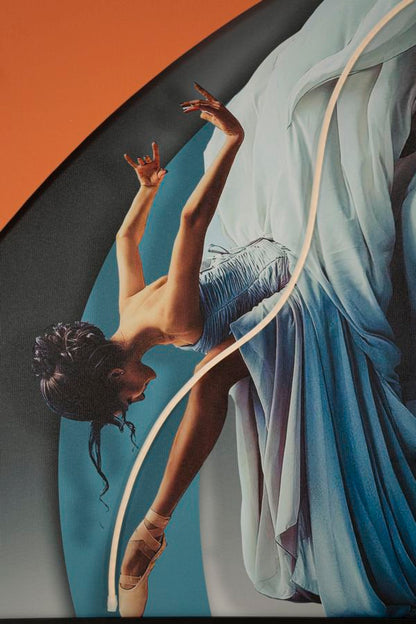 Schilderij On Canvas With Led Dancer 60×3,5×90 cm