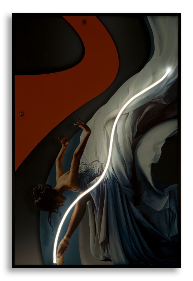 Schilderij On Canvas With Led Dancer 60×3,5×90 cm