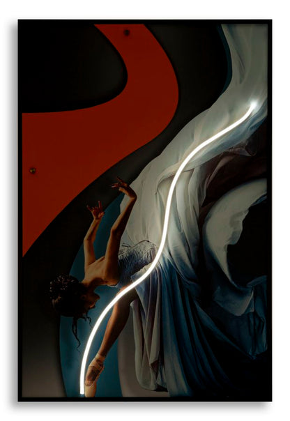 Schilderij On Canvas With Led Dancer 60×3,5×90 cm