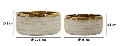Vaas Lima Low Cachepot Set 2 Pcs Ø 22,5×10,5 cm