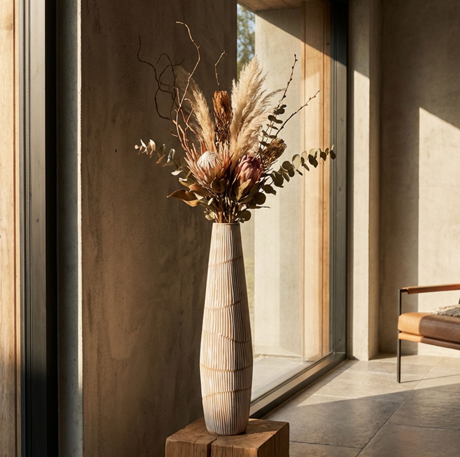 Vaas Hanoi Resin Vase Ø 17×68,5 cm