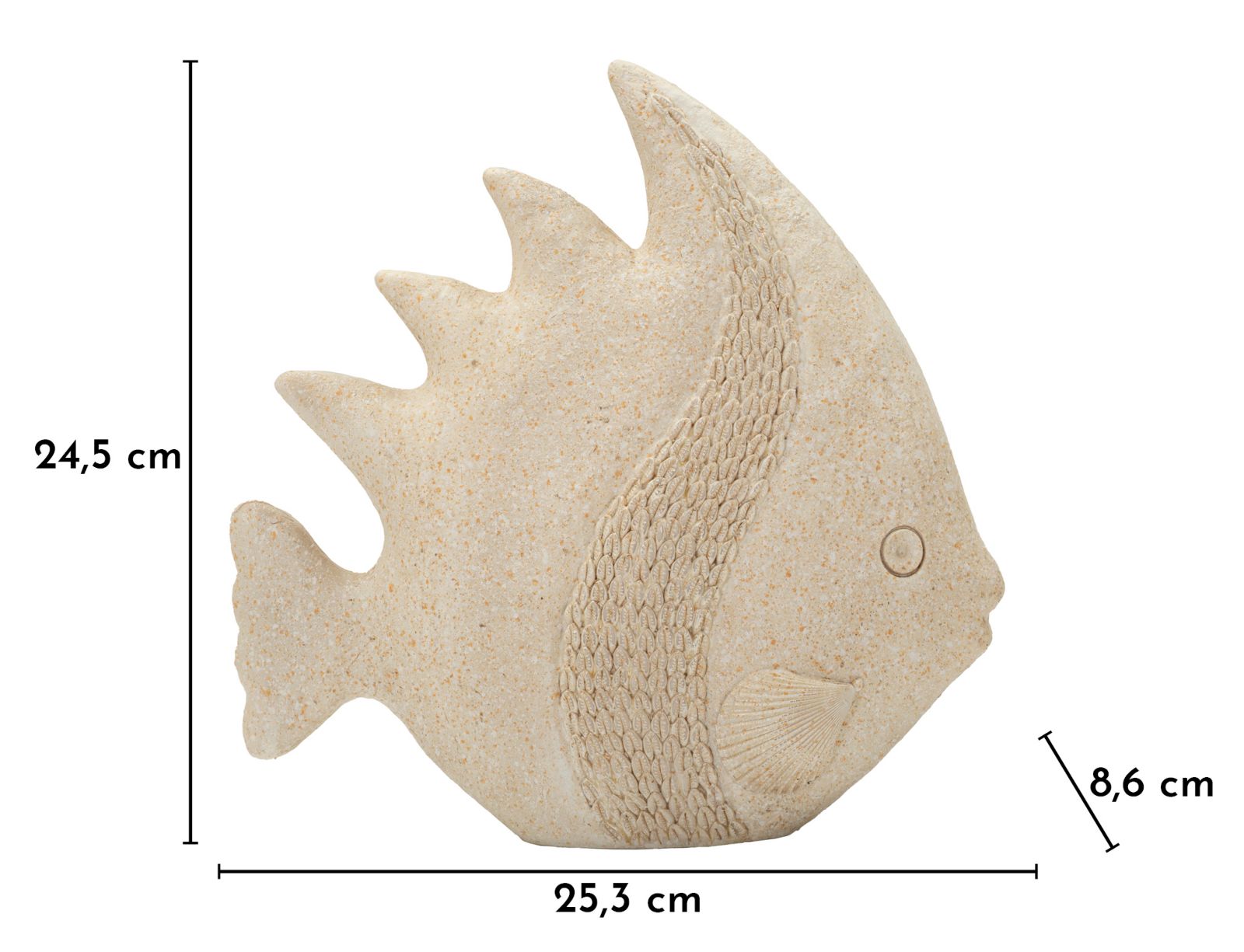 Decoratie Fish Sand 25,3×8,6×24,5 cm