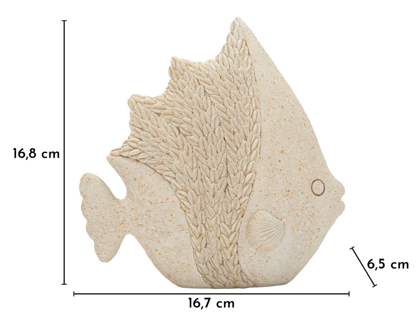 Decoratie Fish Sand 16,7×6,5×16,8 cm