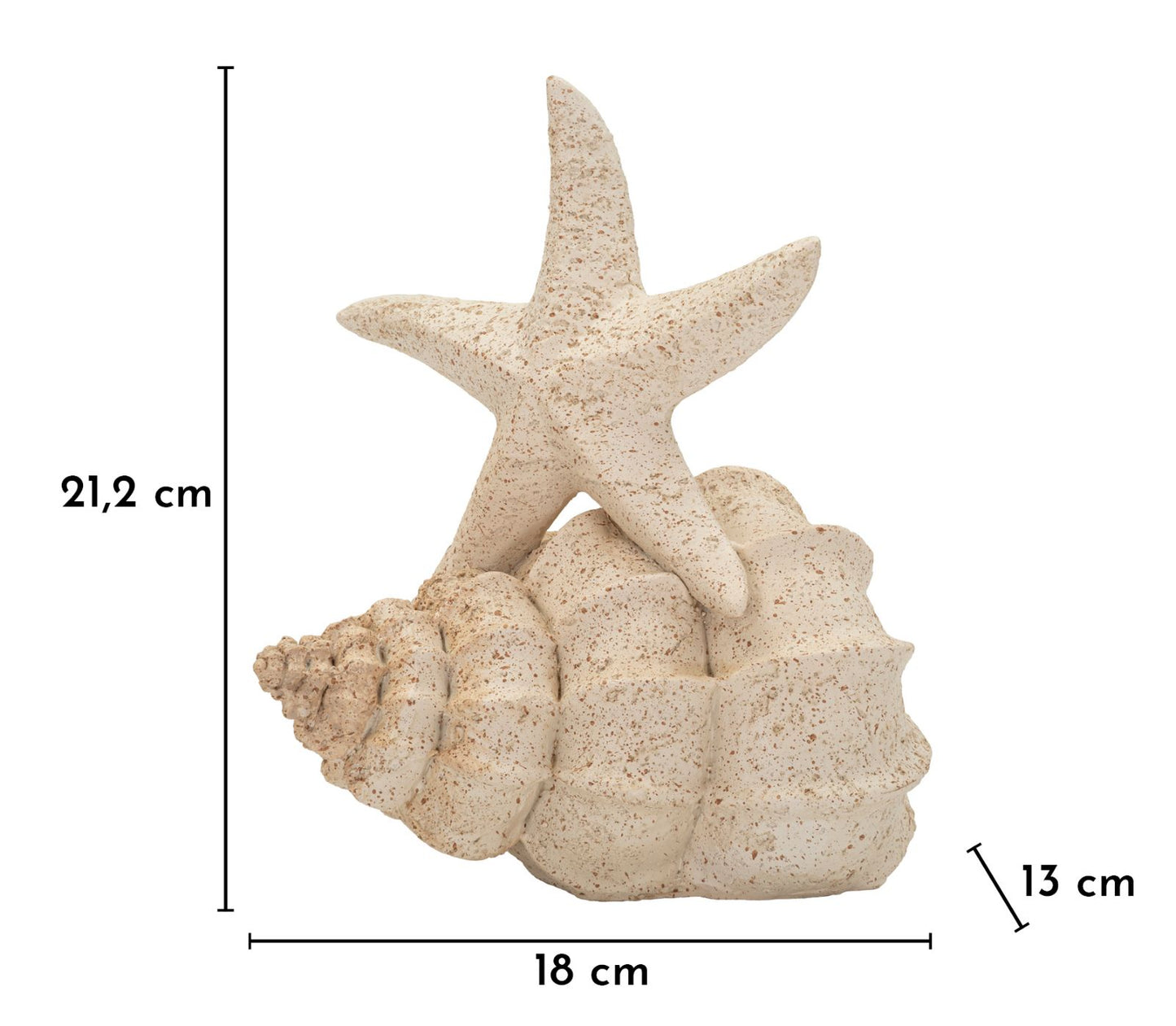 Decoratie Star Fish Sand 18×13×21,2 cm