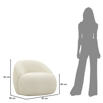 Fauteuil Ginevra Armchair White 81×78×64 cm