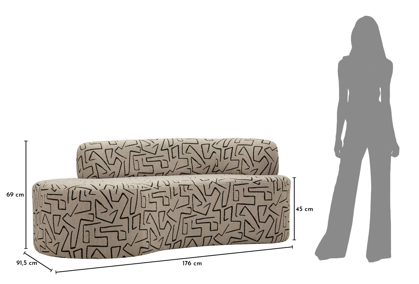 Bank Nairobi Sofa' 176×91,5×69 cm