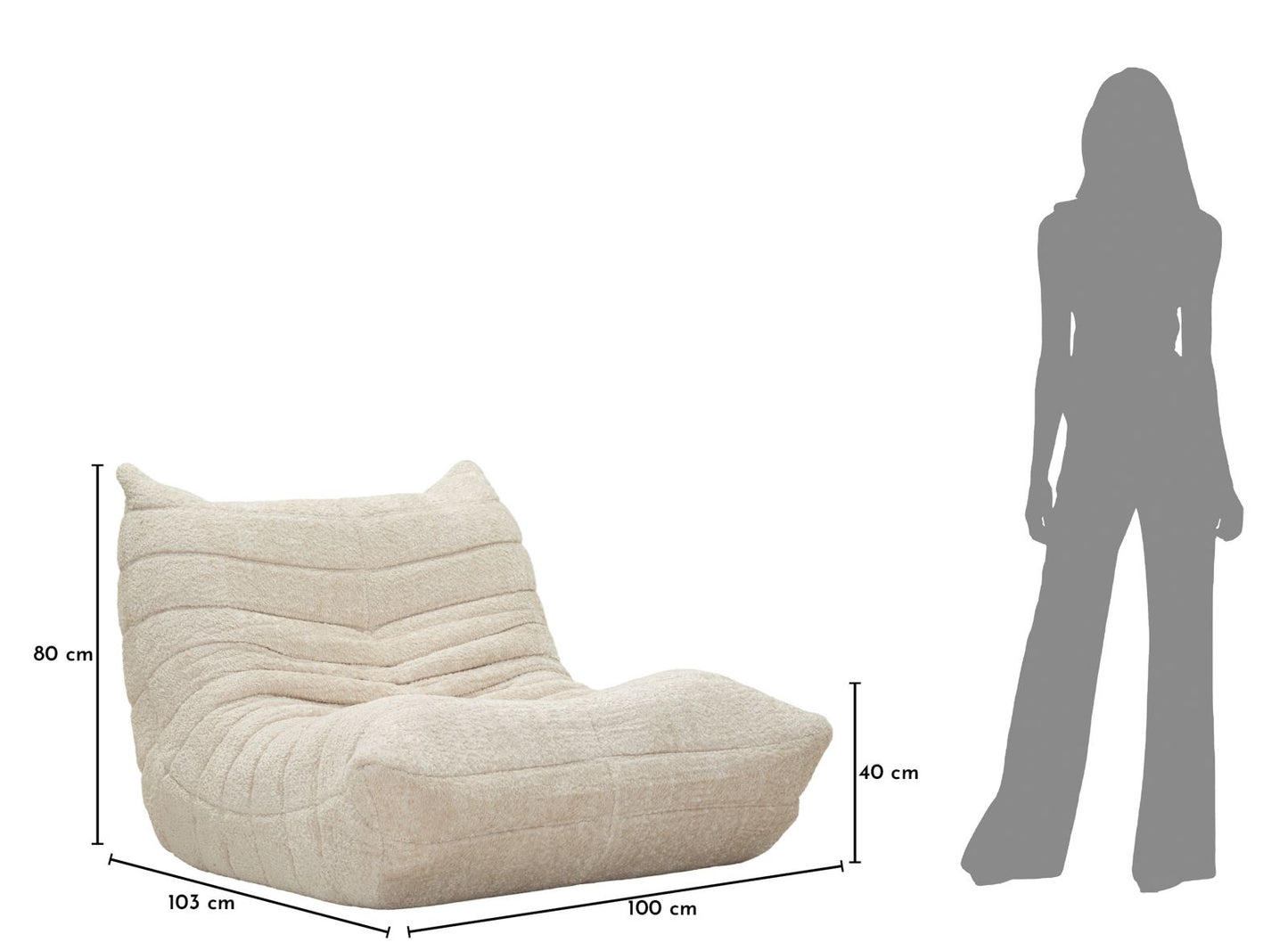 Fauteuil Mask Armchair White 103×100×80 cm