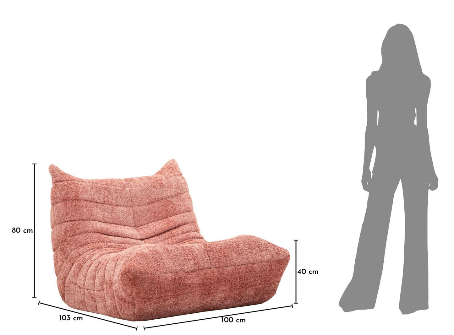Fauteuil Mask Armchair Pink 103×100×80 cm