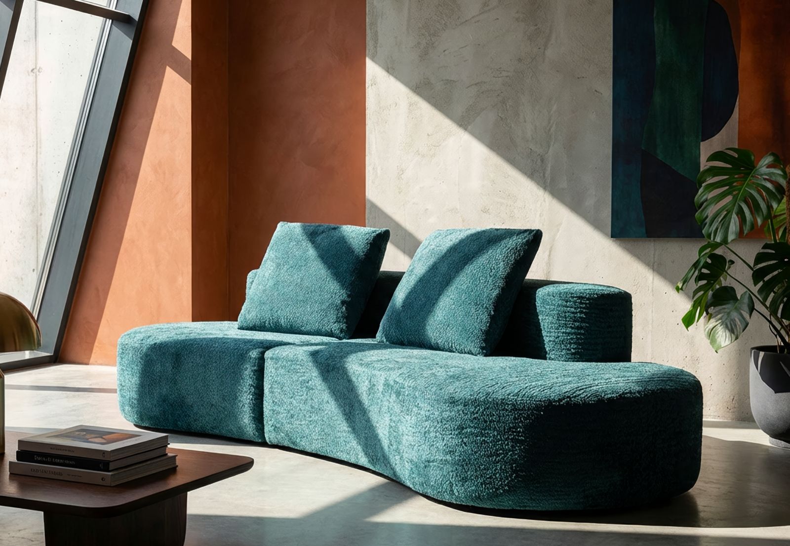 Slaapbank Island Sofa' Teal 238×92×78 cm
