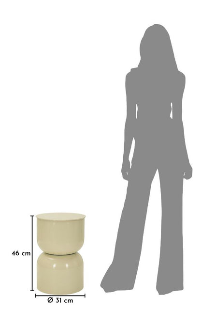 Bijzettafel Oyi End Table Cream Ø 31×46 cm