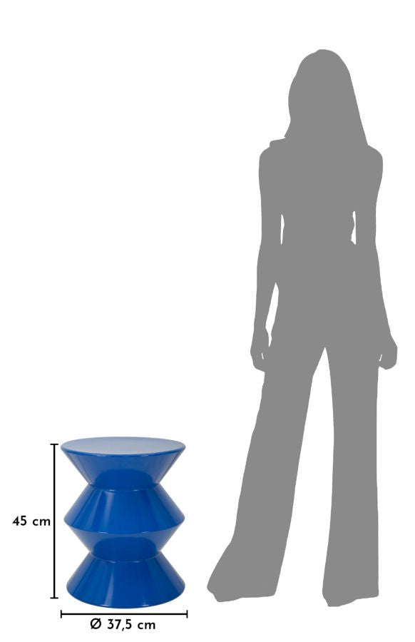 Bijzettafel Zag End Table Blue Ø 37,5×45 cm