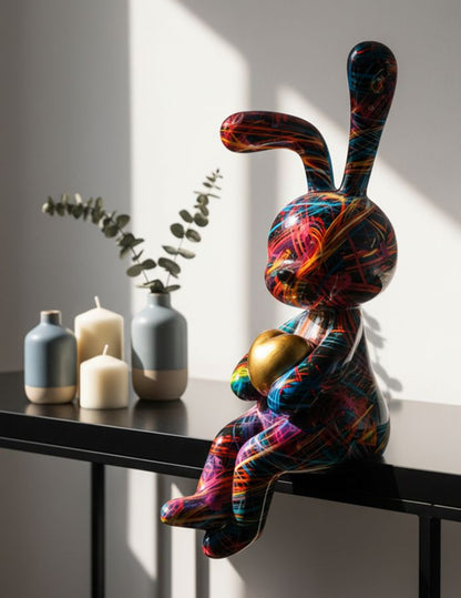 Decoratie Rabbit Psyco -a- 8×10×23 cm