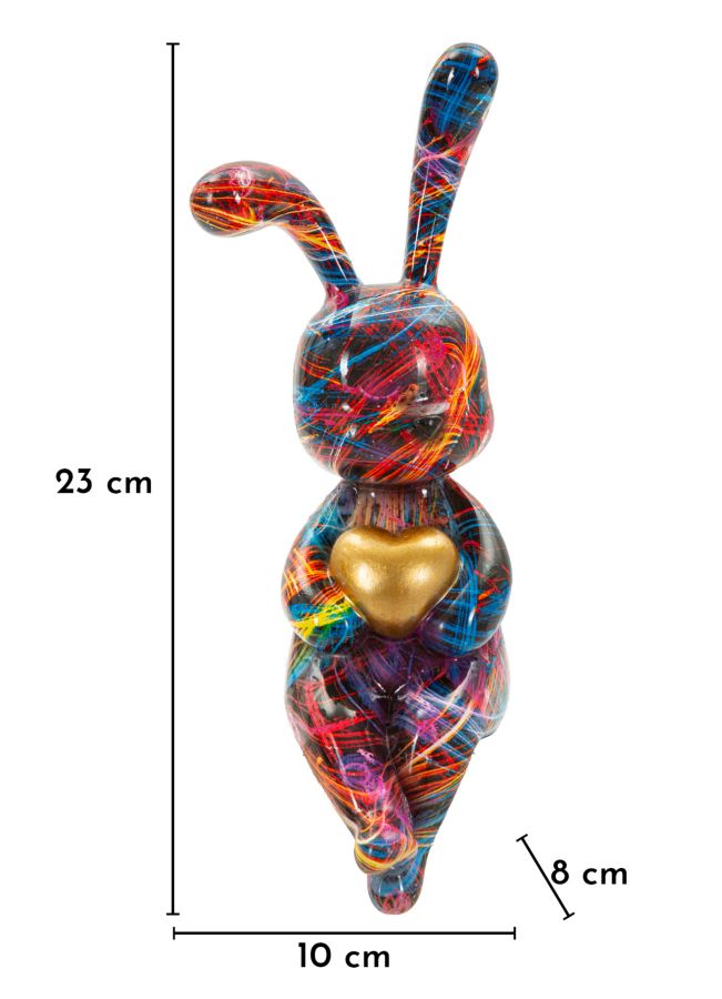 Decoratie Rabbit Psyco -a- 8×10×23 cm