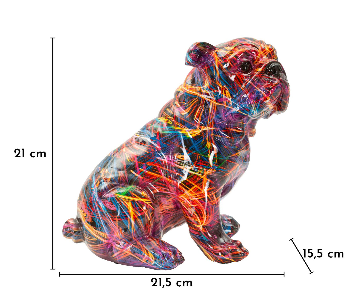 Decoratie Bull Dog Psyco 21,5×15,5×21 cm