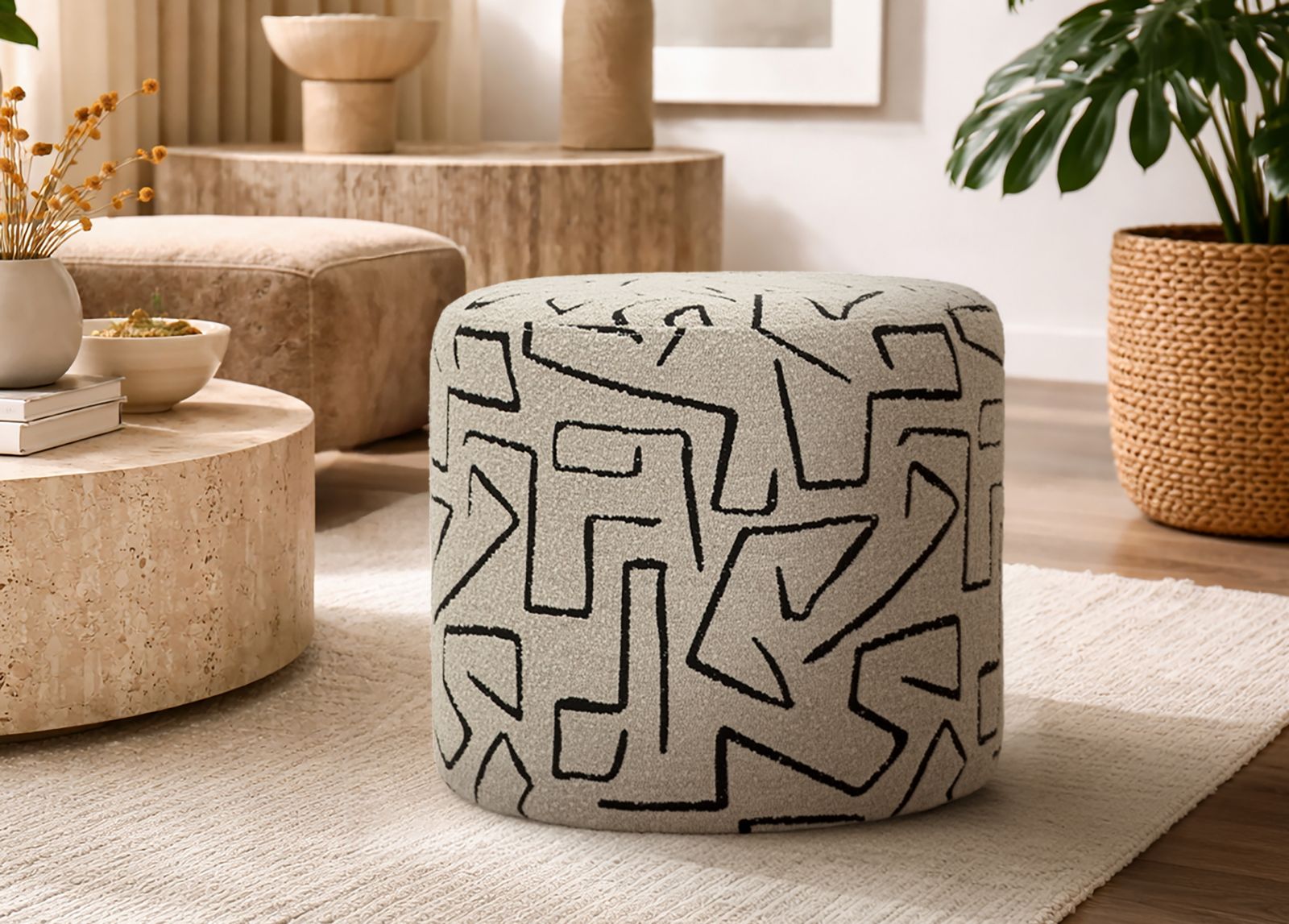 Poef Nairobi Pouf Ø 44×40 cm