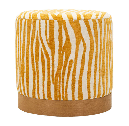 Poef Savana Pouf Mustard Ø 40×40 cm