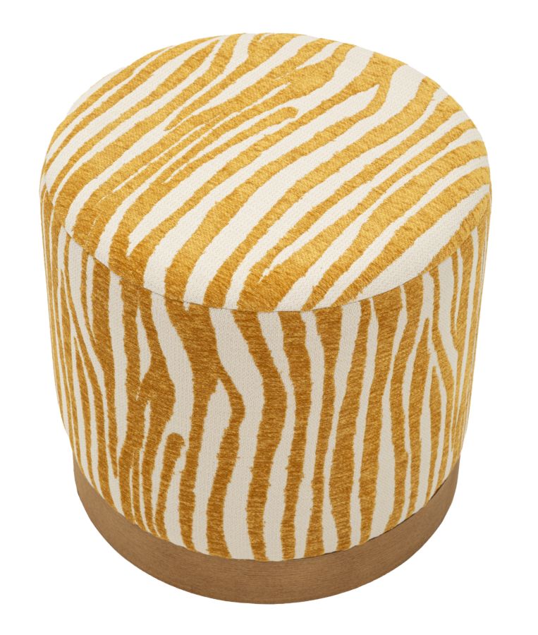 Poef Savana Pouf Mustard Ø 40×40 cm
