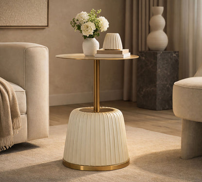 Bijzettafel Egle End Table White Ø 40×55 cm