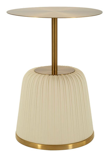 Bijzettafel Egle End Table White Ø 40×55 cm