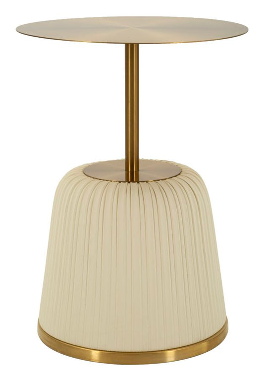 Bijzettafel Egle End Table White Ø 40×55 cm
